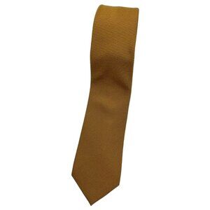 NWT LIBERO Men's Wool Silk Necktie LUXURY Tie Solid Brown W:3.2"